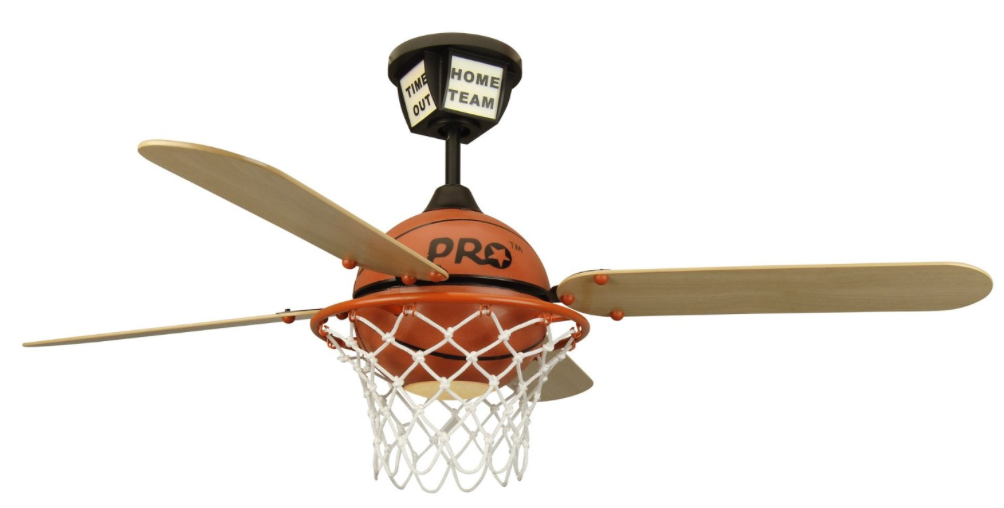 Craftmade PS52BB Prostar Basketball Ceiling Fan with Integrated Light Kit and 52-Inch Blades