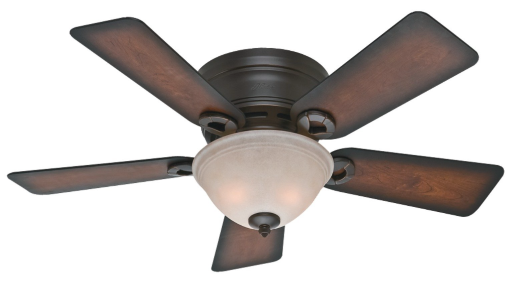 Hunter Fan Company 51023 Conroy 42-Inch Onyx Bengal Ceiling Fan with Five Burnished Mahogany Blades and a Light Kit - mahogany