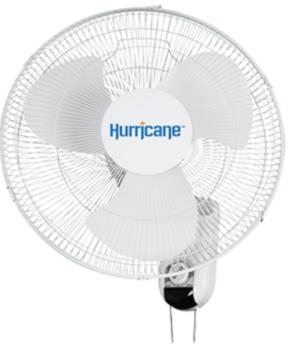 Hurricane Fans Wall Mount Oscillating Fan 16-Inch