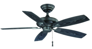 Hampton Bay Gazebo II 52 in. Indoor:Outdoor Weathered Natural Iron Ceiling Fan