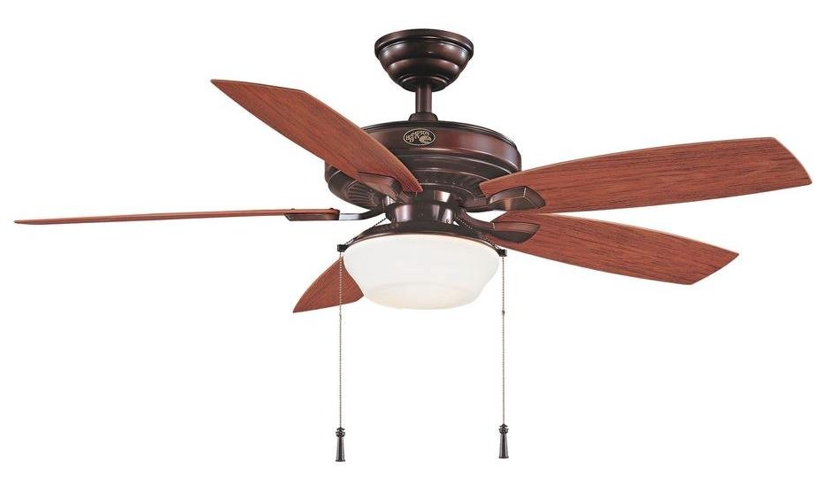 Hampton Bay Gazebo II 52 inch Indoor Outdoor Weathered Bronze Ceiling Fan