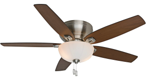 Casablanca Fan Company 54101 Durant 54-Inch Brushed Nickel Ceiling Fan with Five Walnut:Burnt Walnut Blades with Light Kit