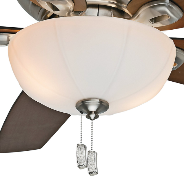 Casablanca Fan Company 54101 Durant 54-Inch Brushed Nickel Ceiling Fan with Five Walnut:Burnt Walnut Blades with Light Kit detail