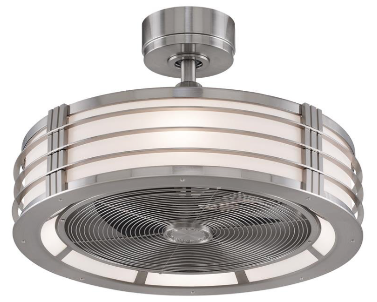 Fanimation FP7964BN Beckwith Fan with Opal Frosted Shade, Brushed Nickel